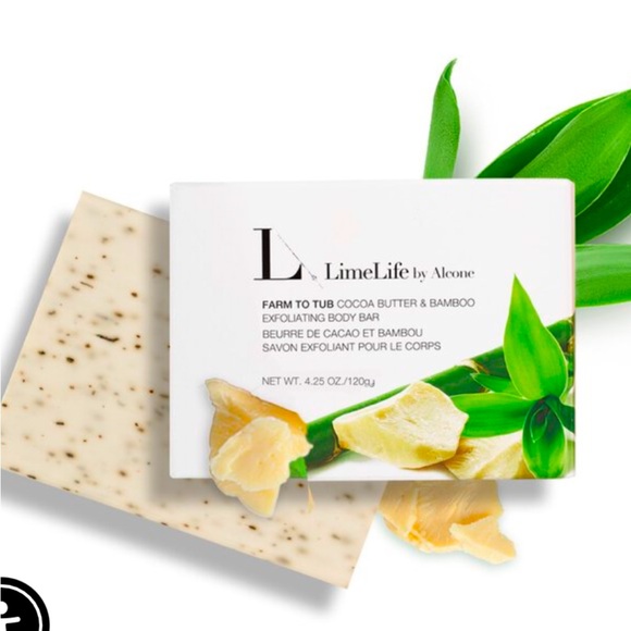 LimeLife Other - LimeLife Farm to Tub Cocoa Butter and Bamboo Exfoliating Body Bar